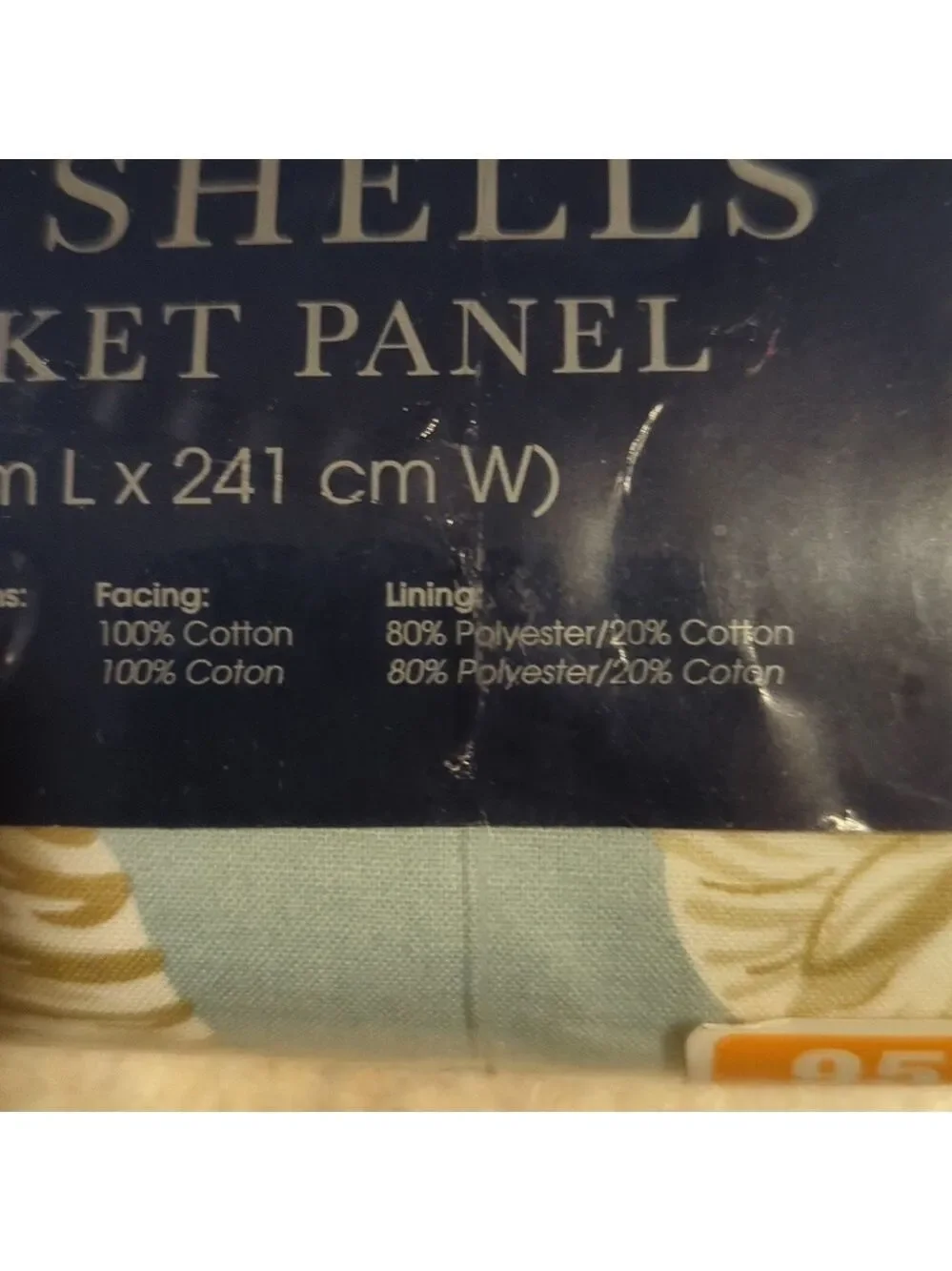 Shells Rod Pocket Panel Curtain 95 Inch Beach House Summer